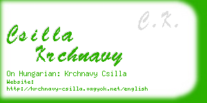 csilla krchnavy business card